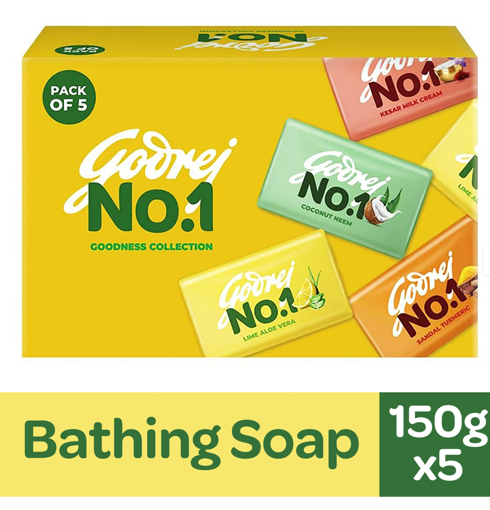 Screenshot 2026-10-02 at 7.19.38 PM Godrej No.1 Goodness Collection Bath Soap (5 x 150 g) - Image 1