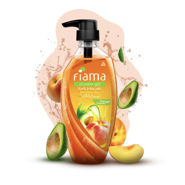 Fiama Body Wash Shower Gel Peach & Avocado, 500ml, Body Wash for Women and Men with Skin Conditioners for Smooth & Moisurised Skin, Suitable for All Skin Types