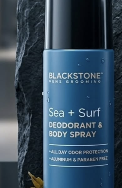 Blackstone Men's Grooming Deodorant - All Day Odor Protection | Long Lasting Protection - Sea & Surf