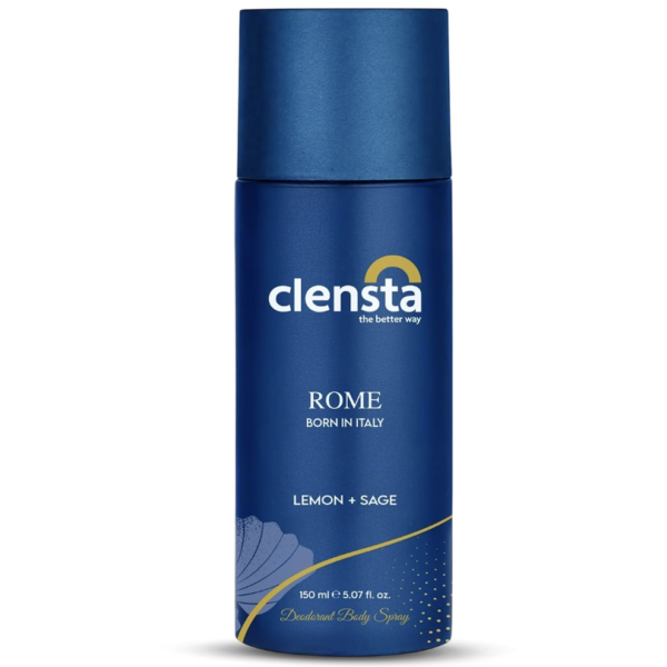 Clensta Rome Deodorant for Men 150ml Body Spray Long Lasting | All Day Freshness | Born in Italy