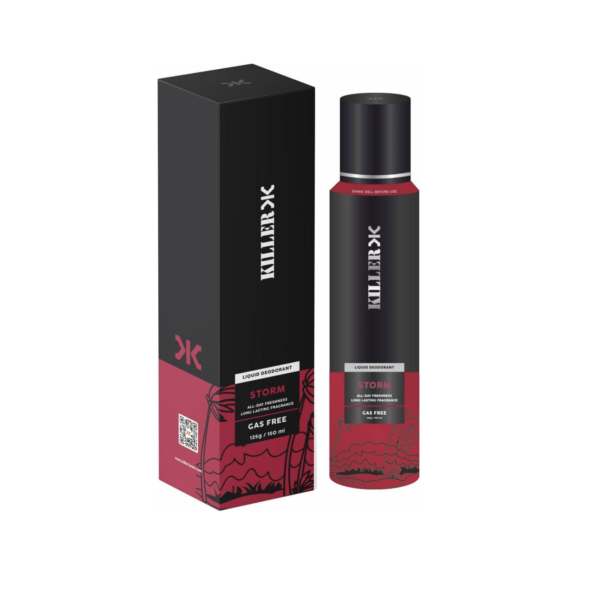 KILLER Storm No Gas Deodorant Body Spray  -  For Men (150 ml)
