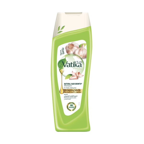 Vatika Naturals Spanish Garlic 400ml | Natural Hair Growth Shampoo | Hair Strength | For Weak, Falling Hair | No Parabens, Paraffins or Alcohol