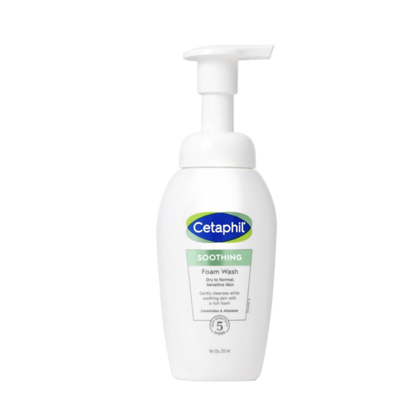 Cetaphil Soothing Foam Face Wash 200ml | Foaming Cleanser With Triple Ceramides for Sensitive Skin| Paraben, Sulphate & Allergen Free