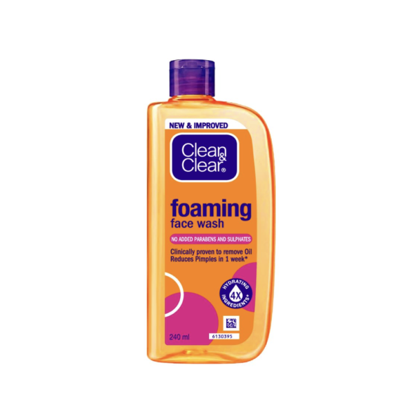 Clean & Clear Foaming Facewash for Oily Skin, Brown, 240ml