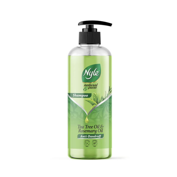 Nyle Natural & Pure Anti Dandruff Shampoo, With Goodness Of Tea Tree Oil & Rosemary Oil, For Men & Women, No Paraben, No Sulphate and No Silicone