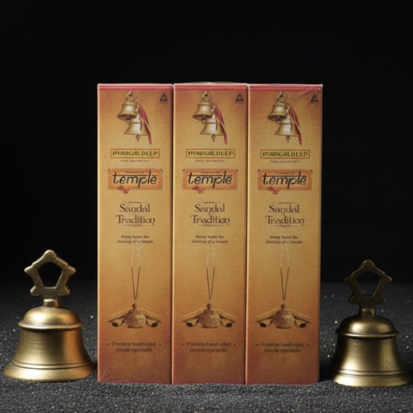 Mangaldeep Temple Sandal Tradition Incense Sticks Fragrance | Bring Home Divinity| Pack of 3