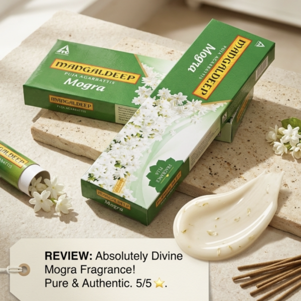 Mangaldeep Flora Mogra Incense Sticks, 115 g (Pack of 2)