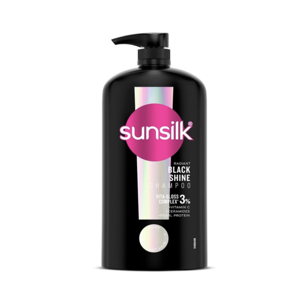 Sunsilk Stunning Black Shine Shampoo 650ml | with Amla + Oil & Pearl Protein| Gives Shiny| Moisturised and Fuller Hair - Paraben Free