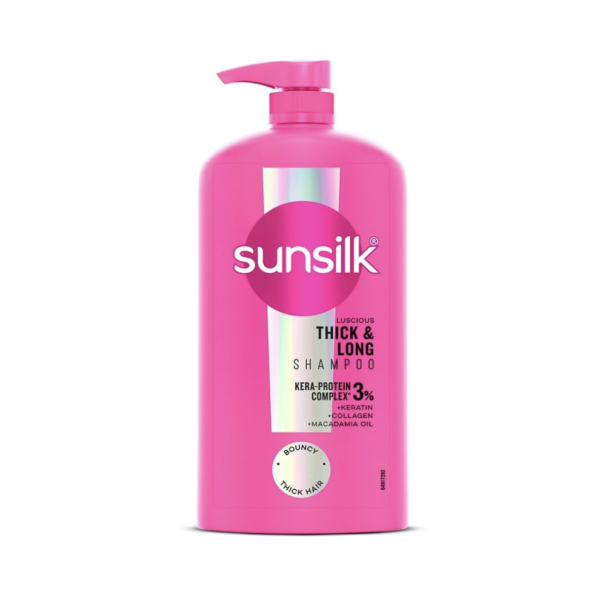 Sunsilk Luscious Thick & Long Shampoo 1L || with 3% KERA-PROTEIN COMPLEX for Thicker, Fuller & Bouncier Hair